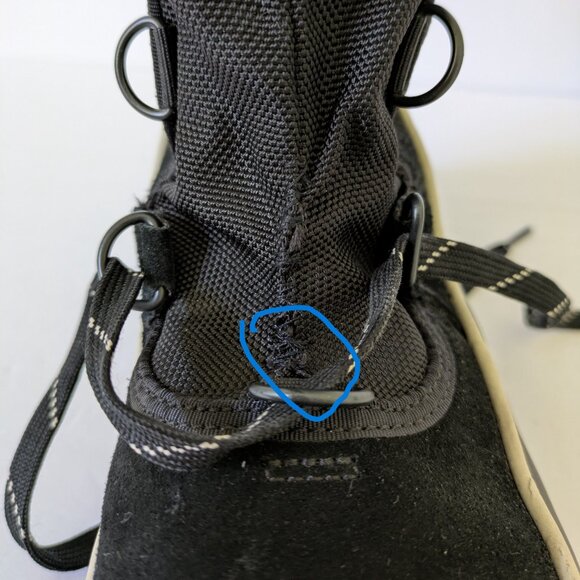 Sorel Tivoli III Waterproof Suede Textile Faux Fur Cuff Black Boot Size 10 - Picture 13 of 16